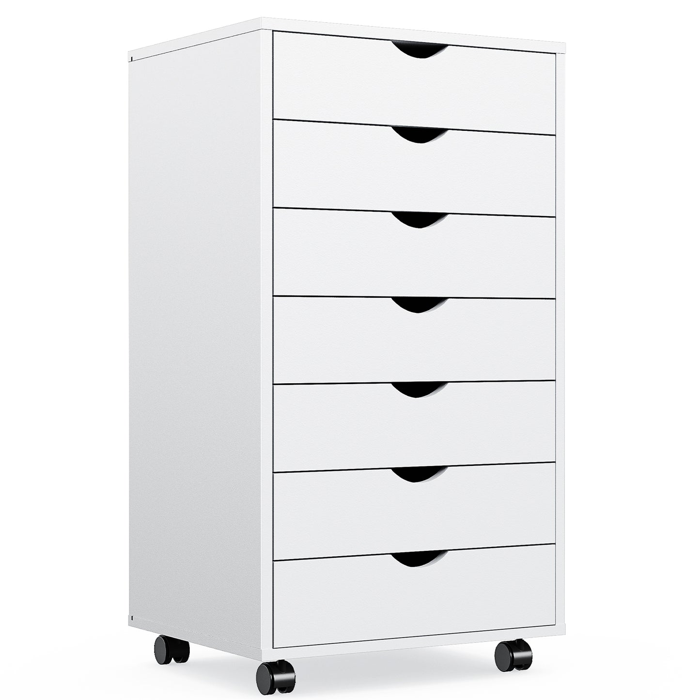 Seven-Drawer Storage Cabinet with Caster Wheels and Metal Drawer Slides