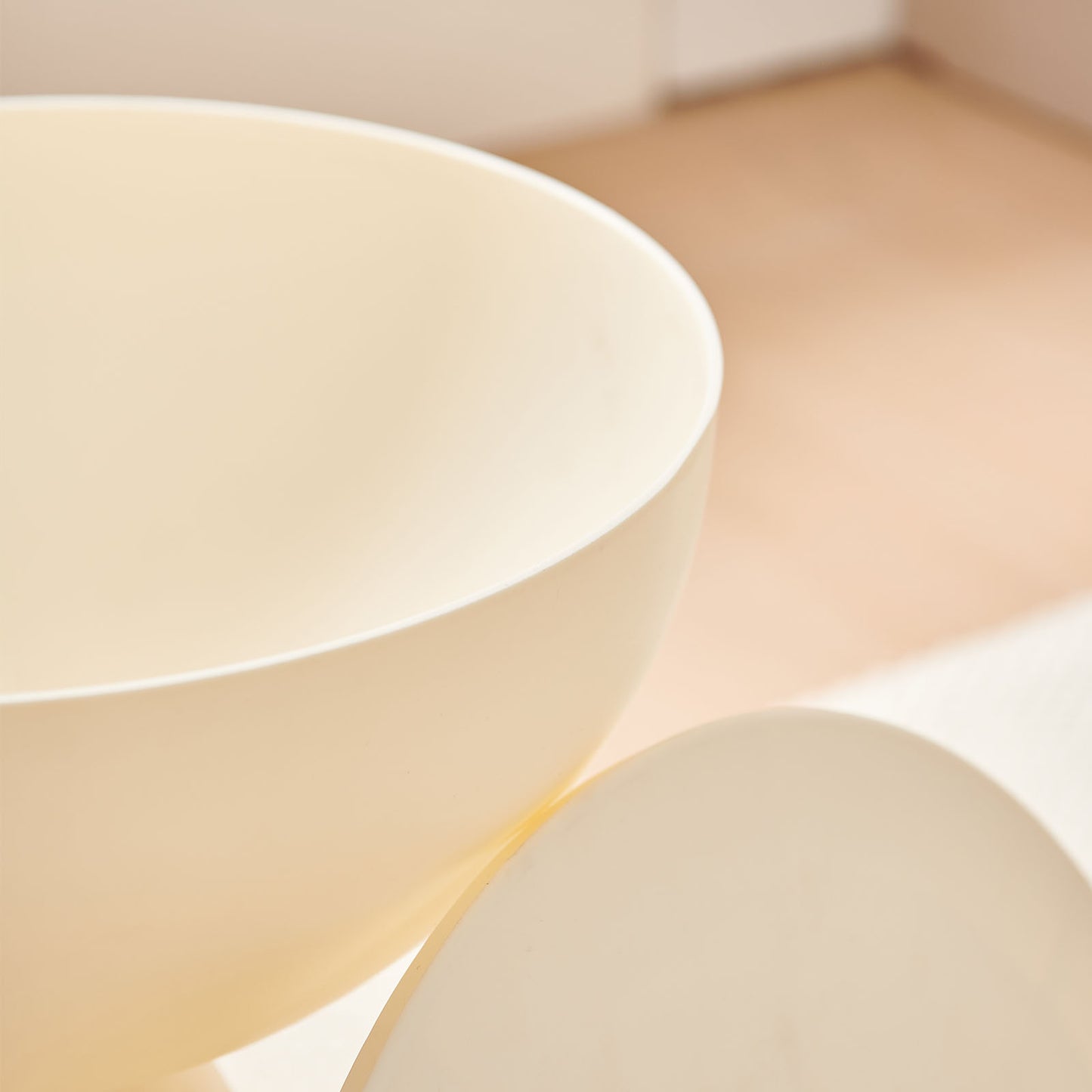 Sculpted Round Table with Concave Top and Stable Base