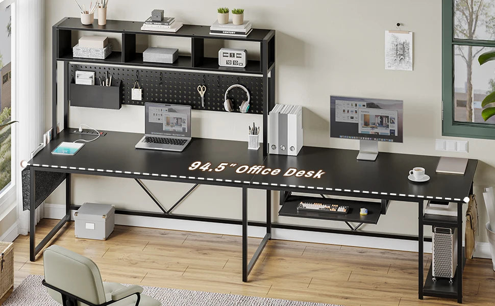 Modular Desk with Flexible Configuration and Integrated Accessories