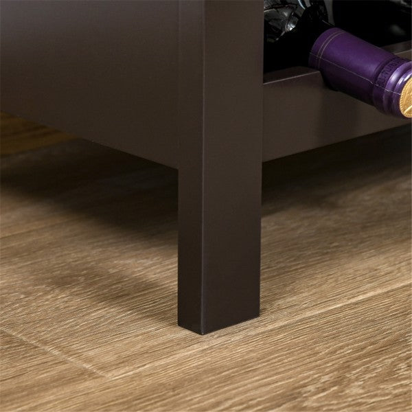 Freestanding Wine Rack with Storage Drawer and Elevated Base
