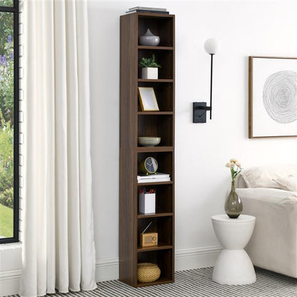 Vertical Cabinet with Adjustable Shelves and Anti-Fall Safety Features