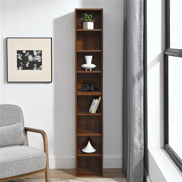 Vertical Cabinet with Adjustable Shelves and Anti-Fall Safety Features
