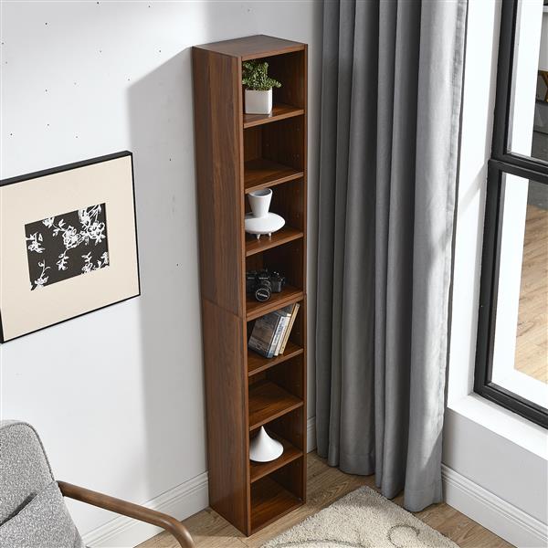 Vertical Cabinet with Adjustable Shelves and Anti-Fall Safety Features