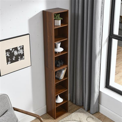Vertical Cabinet with Adjustable Shelves and Anti-Fall Safety Features