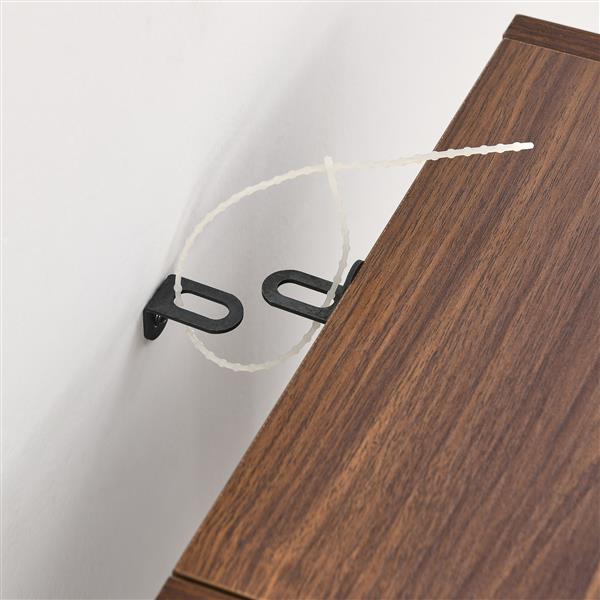 Vertical Cabinet with Adjustable Shelves and Anti-Fall Safety Features
