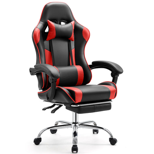Ergonomic Gaming Chair with Adjustable Height and Flip-up Armrests