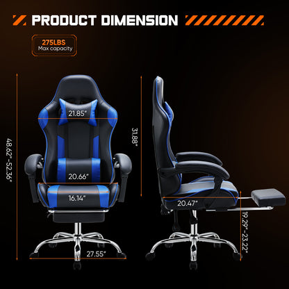 Ergonomic Gaming Chair with Adjustable Height and Flip-up Armrests