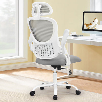 Ergonomic Office Chair with Adjustable Headrest, Lumbar Support, and Flip-Up Armrests