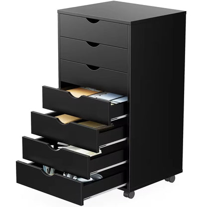 Seven-Drawer Storage Cabinet with Caster Wheels and Metal Drawer Slides