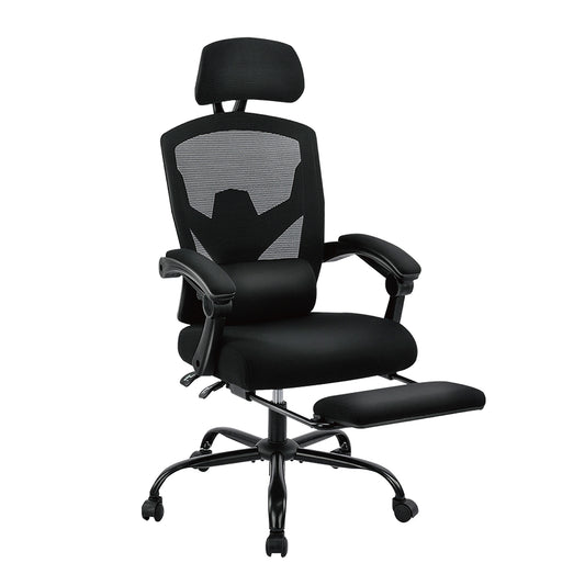 Ergonomic Office Chair with Mesh Backrest, Footrest, and Adjustable Features
