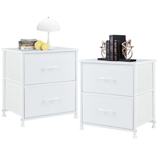 Two-Drawer Steel Frame Fabric Storage Unit
