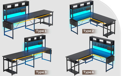 Modular Desk with Flexible Configuration and Integrated Accessories