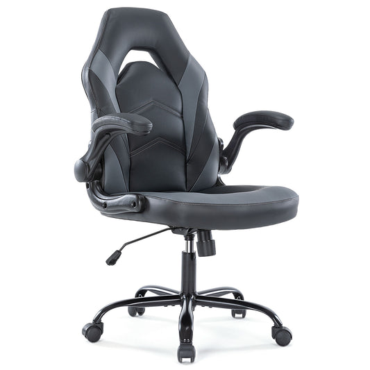 Adjustable Office Chair with Flip-Up Armrests and Rocking Function