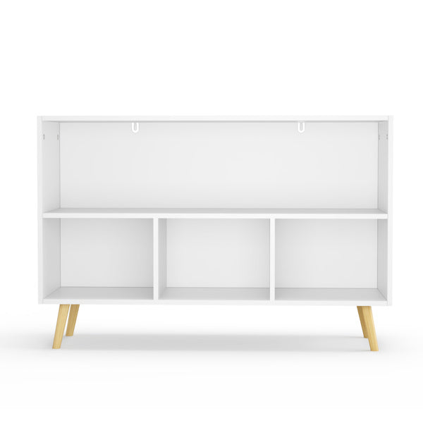 Freestanding Storage Unit with Removable Drawers and Open Shelf